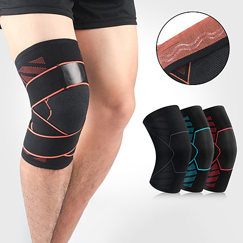 

Knee Brace Knee Sleeve Sporty for Joint Pain and Arthretith Marathon Running Adjustable Anti-slip Strap Joint support Women's Men's Silicon Nylon Spandex Fabric 1 Piece Sports Black / Red