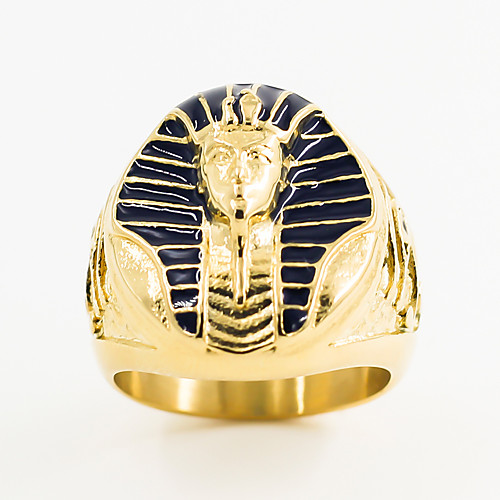

Men Women Band Ring Gold Stainless Steel Punk Jewelry Mixed Color