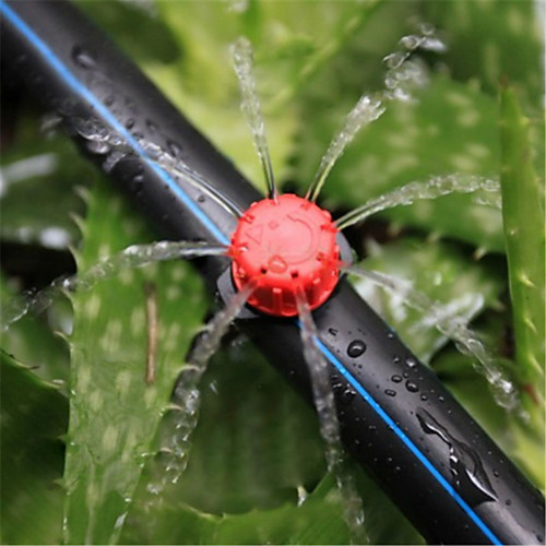 

Eight-hole drip head red adjustable flow drip head horticultural drip irrigation sprinkler fruit tree drip head 100 sets