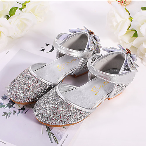 

Girls' Comfort / Flower Girl Shoes PU Sandals Dress Shoes Little Kids(4-7ys) / Big Kids(7years ) Rhinestone / Sparkling Glitter / Sequin Pink / Blue / Silver Fall / Winter / Party & Evening / Rubber