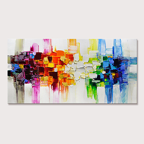 

Mintura Hand Painted Knife Color Piece Oil Paintings on Canvas Modern Abstract Wall Art Picture Posters For Home Decoration Ready To Hang With Stretched Frame