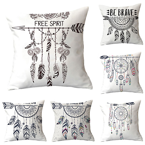 

Set of 6 Throw Pillow Simple Classic 4545 cm Cushion Vintage Circle Cover Sofa Home Decor Throw Pillow Case