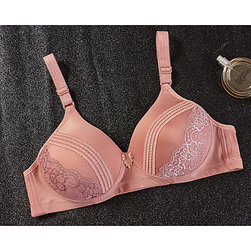 

Women's Push-up Full Coverage Bra Lines / Waves Black Dusty Rose Blushing Pink