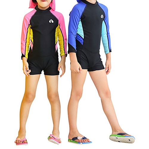 

Boys' Girls' Rash Guard Dive Skin Suit Top Bottoms UV Sun Protection Breathable Long Sleeve Swimming Diving Water Sports Patchwork Spring Summer / Kid's