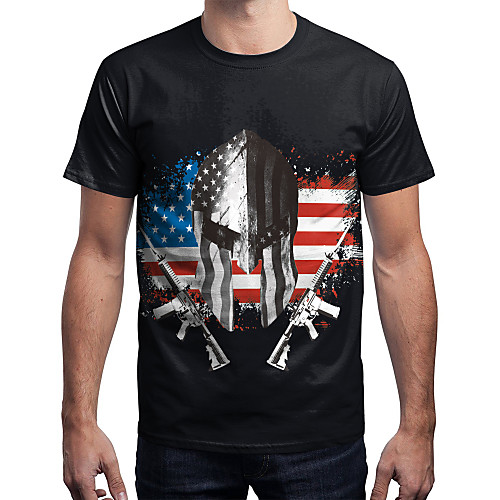 

Inspired by National Flag T-shirt Terylene Print Printing For Men's / Women's