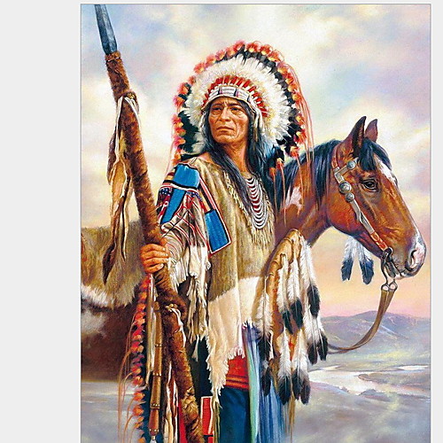 

Full Square Diamond embroidery Cross stitch Full Diamond mosaic Native Man 3D DIY Diamond painting