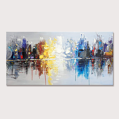 

Mintura Hand Painted Knife Landscape Oil Paintings on Canvas Modern Abstract Wall Picture Art Posters For Home Decoration Ready To Hang With Stretched Frame