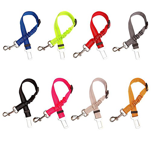 

Dog Car Seat Harness / Safety Harness Reflective Portable Safety Solid Colored Nylon Black Yellow