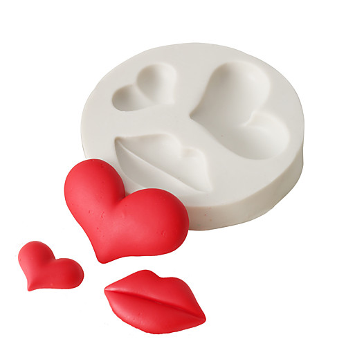 

Valentine's Day DIY Red Lips Lips Love Chocolate Mold Fondant Cake Silicone Mold Baking Utensil