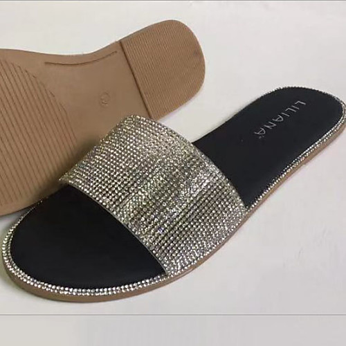 

Women's Slippers & Flip-Flops Flat Heel Open Toe PU Summer Yellow / Orange / Black