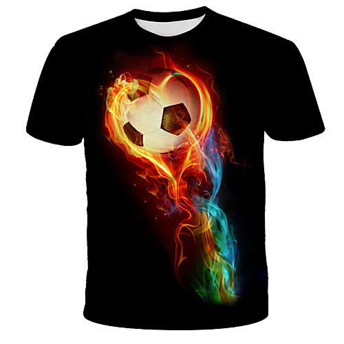 

Men's Plus Size 3D Graphic Patchwork Print T-shirt Basic Street chic Daily Going out Round Neck Black / Short Sleeve