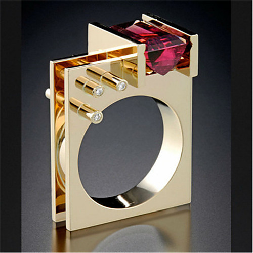 

Women's Ring AAA Cubic Zirconia 1pc Gold Alloy Stylish Daily Jewelry Cute