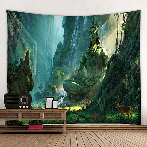 

Wall Tapestry Art Decor Blanket Curtain Picnic Tablecloth Hanging Home Bedroom Living Room Dorm Decoration Fantasy Fairy Tale Buddha Forest