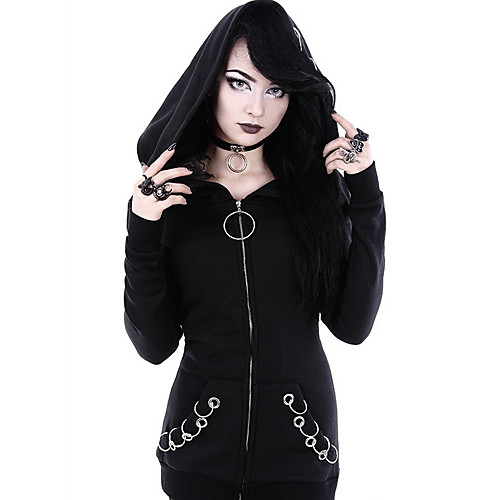 

Women's Zip Up Hoodie Sweatshirt Print Sports Sports & Outdoors Hoodies Sweatshirts Black