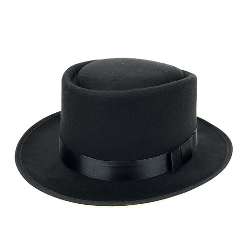 

Unisex Basic Wool Cotton Bucket Hat-Solid Colored All Seasons Black Red Navy Blue