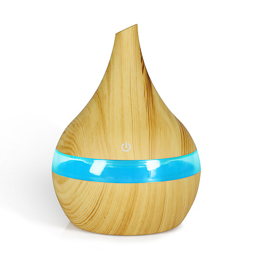 

300ml Wood Grain Essential Oil Diffusers Portable Aromatherapy Diffuser with Cool Mist & 7 Colour Changing LED Lights, Air Purifiers for Home, Bedroom