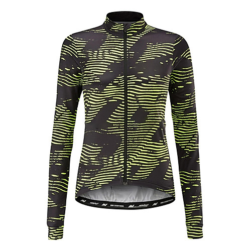 

21Grams Women's Long Sleeve Cycling Jersey Spandex Polyester Black / Green Stripes Bike Jersey Top Mountain Bike MTB Road Bike Cycling UV Resistant Breathable Quick Dry Sports Clothing Apparel