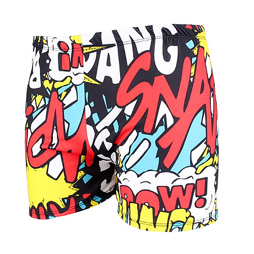 

Men's Black Blue Brown Bottoms Swimwear Swimsuit - Geometric One-Size Black