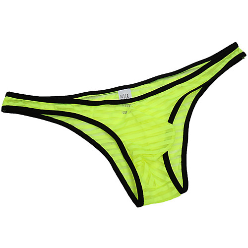 

Men's 1 Piece Mesh Briefs Underwear - Normal Low Waist White Black Blue S M L