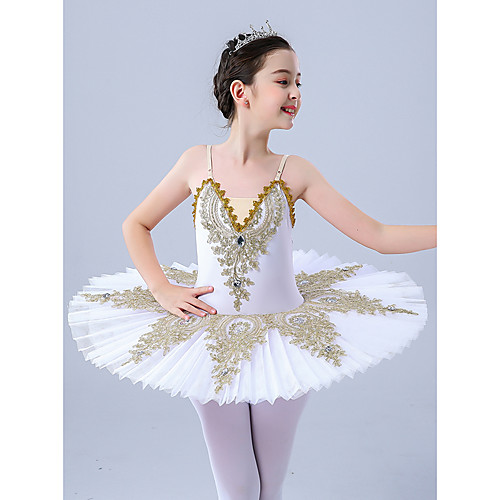 

Kids' Dancewear Gymnastics Ballet Leotard / Onesie Scattered Bead Floral Motif Style Pleats Pearls Girls' Performance Daily Wear Sleeveless Tulle Polyester