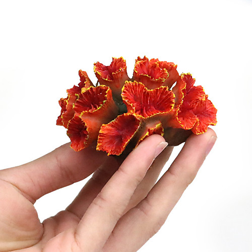 

1Pc of Polyresin Coral Ornaments Aquarium Coral Decor 4 7/10 x 4 7/10 x 1 9/10 for Fish Tank Aquarium Decoration