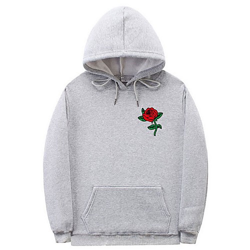 

Men's Hoodie Print Hooded Casual White Black Blue Red Yellow Blushing Pink Orange Khaki Dark Gray Navy Blue US34 / UK34 / EU42 US36 / UK36 / EU44 US40 / UK40 / EU48