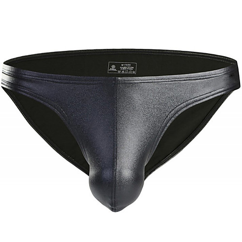 

Men's Basic Briefs Underwear - Normal Low Waist Black Wine Gray S M L