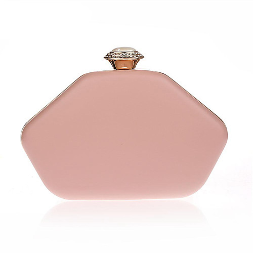 

Women's Chain Polyester Evening Bag Solid Color Black / White / Blushing Pink