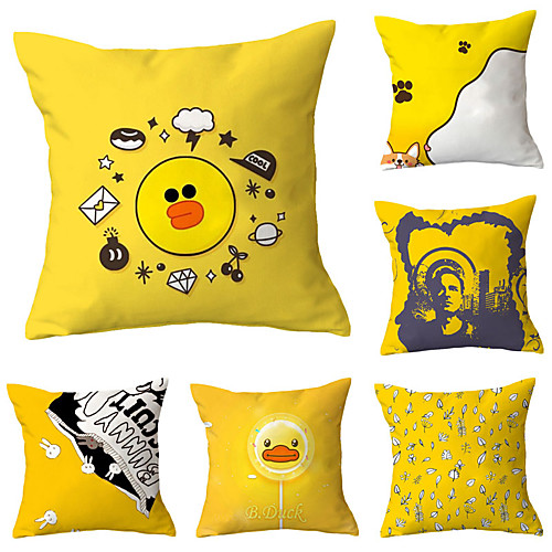 

Set of 6 Throw Pillow Simple Classic 4545 cm Cushion Vintage Circle Cover Sofa Home Decor Throw Pillow Case