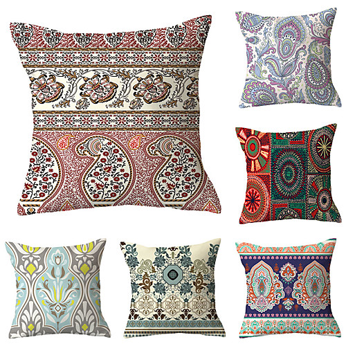 

Set of 6 Throw Pillow Simple Classic 4545 cm Cushion Vintage Circle Cover Sofa Home Decor Throw Pillow Case