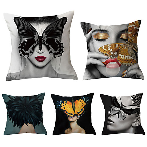 

Set of 5 Throw Pillow Simple Classic 4545 cm Cushion Vintage Circle Cover Sofa Home Decor Throw Pillow Case