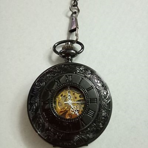 

Unisex Pocket Watch Mechanical manual-winding Titanium Alloy Black Creative Casual Watch Analog Casual - Black / Stainless Steel