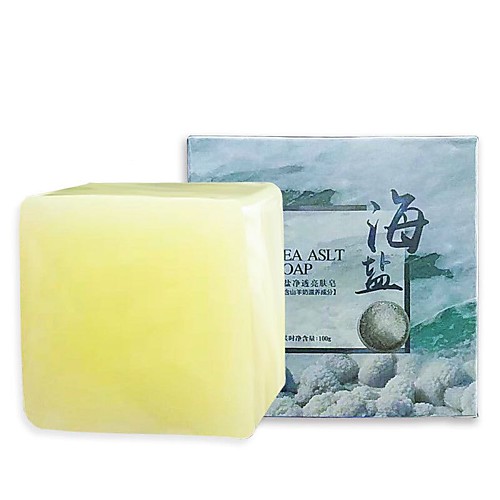 

100g Removal Pimple Pore Acne Treatment Sea Salt Soap Cleaner Moisturizing Goat Milk Soap Face Care Wash Basis Soap-2 pcs