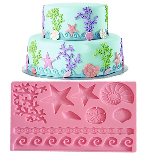 

1pcs Cake DIY Baking Starfish Shell Embossing Mold