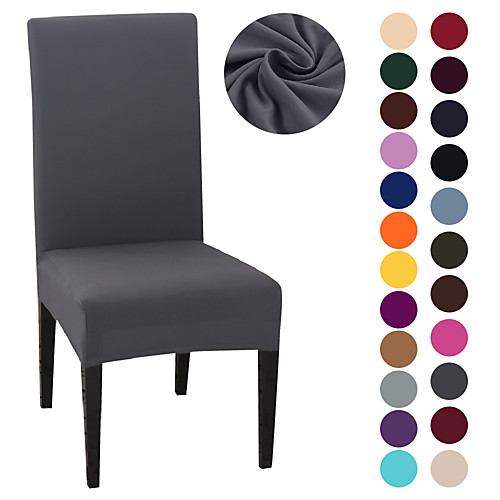 

Chair Cover Stretch Dining Chair Slipcover Stretchable Black/Gray/White Furniture Protector Spandex Removable Washable Chair Seat Protector Cover for Home Party Hotel Wedding Ceremony