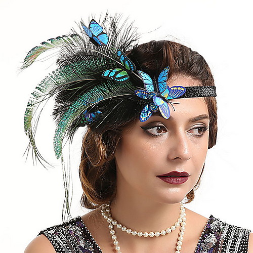

Dance Accessories 1920s / The Great Gatsby Women's Cotton / nylon with a hint of stretch / Feather / Fur Feather / Crystals Vintage / Costume & Disguise