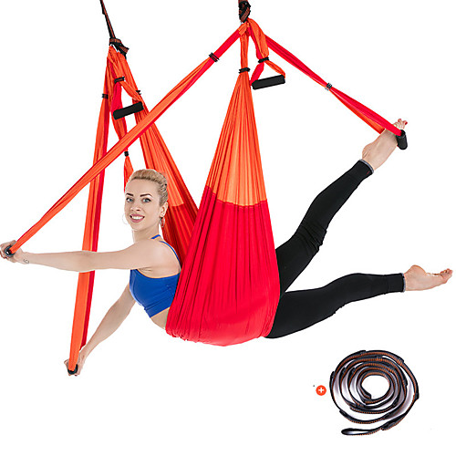 

Aerial Yoga Swing Set Yoga Hammock / Sling Kit Extension Straps Sports Nylon Aerial Yoga Inversion Exercises Air Yoga Ultra Strong Antigravity Durable Anti-tear Decompression Inversion Therapy Heal