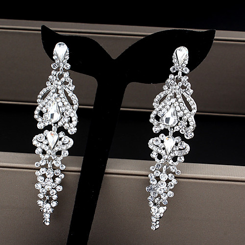 

Women's Drop Earrings Dangle Earrings Pear Cut Drop Elegant Fashion Earrings Jewelry Silver For Party Wedding Anniversary Prom 1 Pair