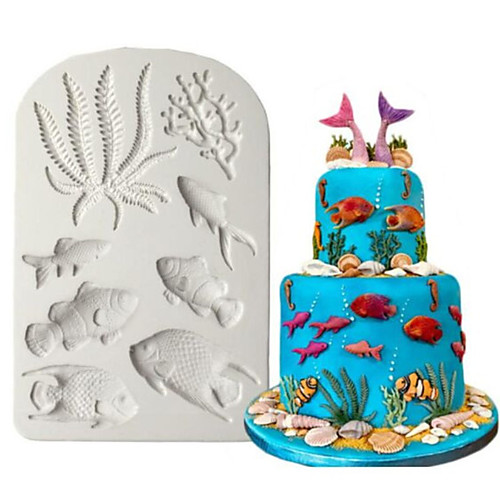 

1pcs DIY Fondant Dried Pace Fish Mold Marine Animal Silicone Mold