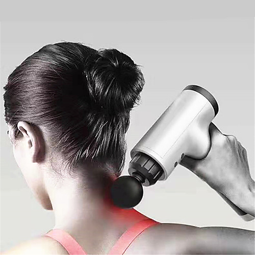 

Muscle Massage Gun Sport Therapy Massager Body Relaxation Pain Relief Slimming Shaping Massager - Silver