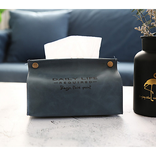 

PU leather tissue box home living room tissue storage box
