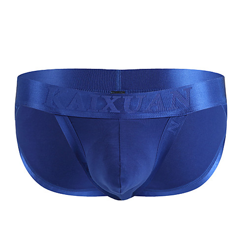

Men's Basic Briefs Underwear - Normal Low Waist White Black Blue S M L