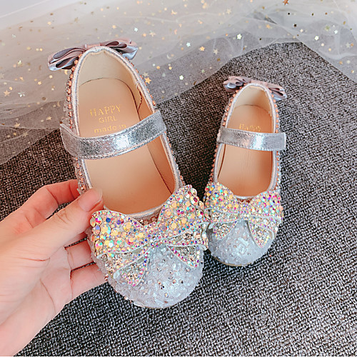 

Girls' Flower Girl Shoes Synthetics Flats Sequins Little Kids(4-7ys) / Big Kids(7years ) Bowknot / Sparkling Glitter / Buckle Black / Pink / Silver Spring / Fall / Party & Evening / Color Block