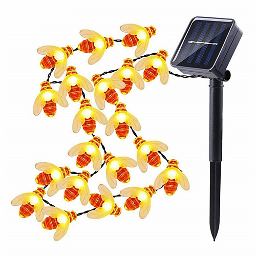 

6.8m String Lights 30 LEDs 1pc Warm White Thanksgiving Day Christmas Waterproof Solar Decorative Solar Powered