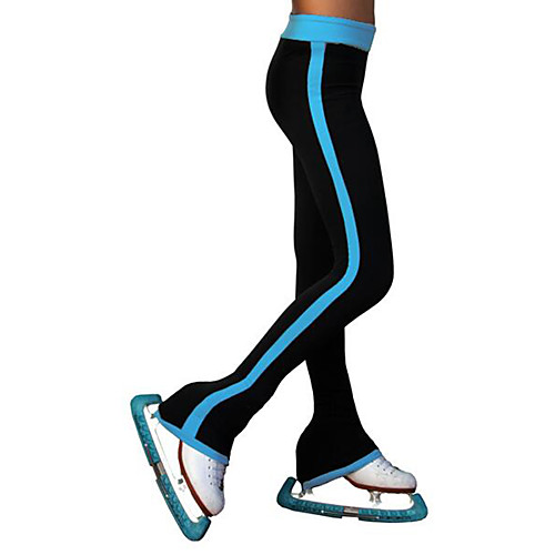 

Over The Boot Figure Skating Tights Women's Girls' Ice Skating Pants / Trousers Blue Spandex High Elasticity Training Skating Wear Patchwork Ice Skating Figure Skating / Kids