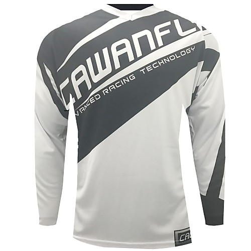 

CAWANFLY Men's Long Sleeve Cycling Jersey Downhill Jersey Dirt Bike Jersey Winter Black Patchwork Novelty Bike Jersey Top Mountain Bike MTB Breathable Quick Dry Sports Clothing Apparel / Expert