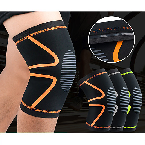 

Knee Brace Knee Sleeve Sporty for Joint Pain and Arthretith Running Marathon Anti-slip Strap Compression Collision Avoidance Men's Women's Silicon Nylon Spandex Fabric 1 Piece Sports Black / Silver