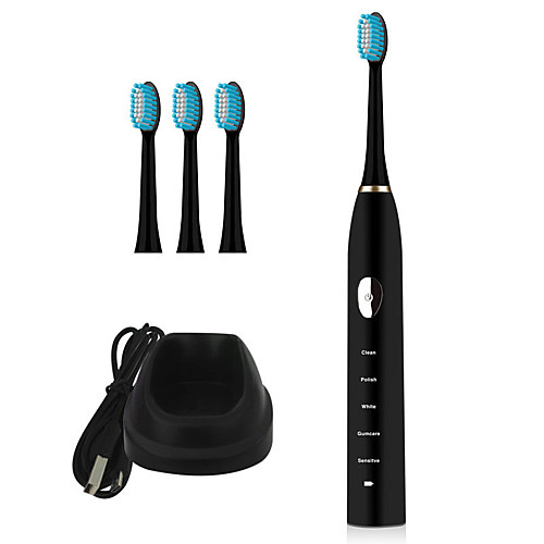 

Waterproof Electric Toothbrush for Kids and Adults Daily Care with Automatic Timer and Precision Clean Brush Head Electric Toothbrush 38000 Black