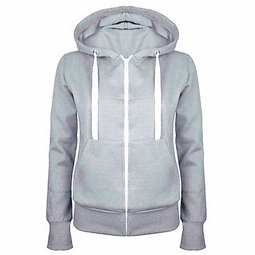 

Women's Hoodie Solid Colored Basic Black Blue Red Light gray Dark Gray S M L XL