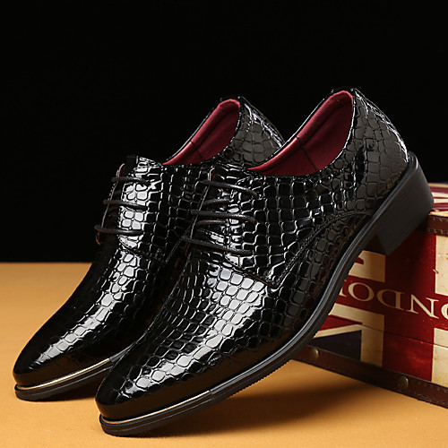 

Men's PU Summer / Spring & Summer Business / British Oxfords Breathable Red / Blue / Black / Party & Evening